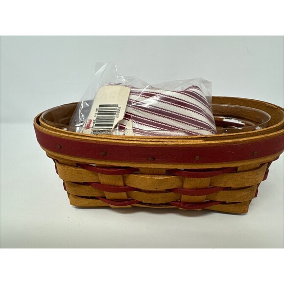 Longaberger 1994 Sweetheart Be Mine Basket, Liner, Protector Combo 18601 - Picture 12 of 12